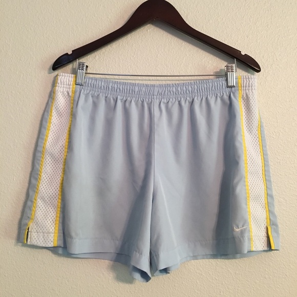 Nike Pants - Vintage Nike Blue & Yellow Running Shorts L 12/14